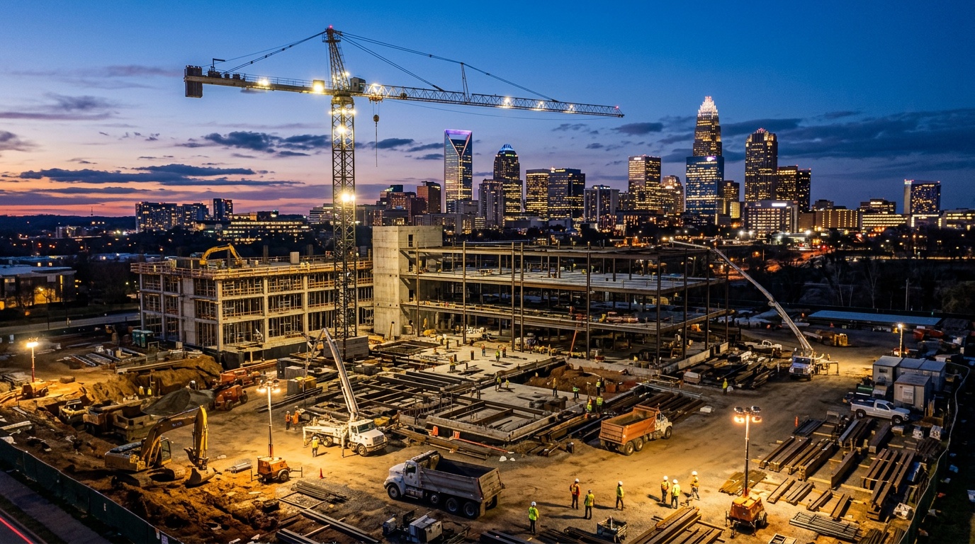 Large-scale commercial construction project in North Carolina